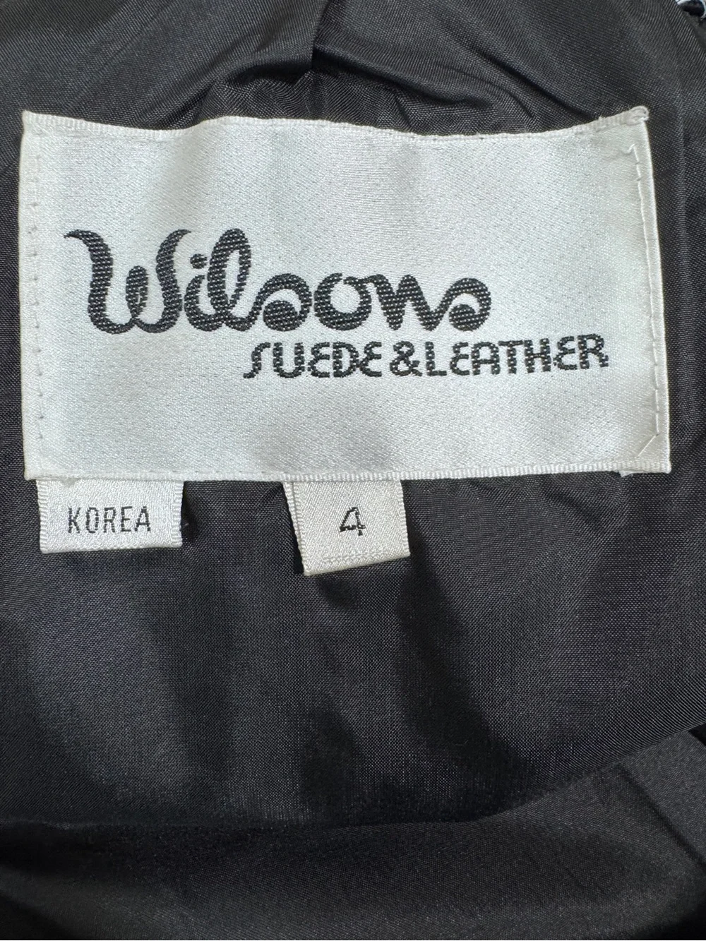 Vtg Wilsons Leather Maxima Black 100% Leather Pencil Skirt High Waist 90s size 4